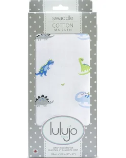 Copertina Swaddle 120 x 120 cm, Dinosauri -100% mussola di cotone