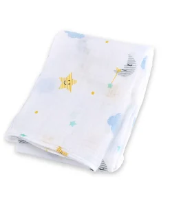 Copertina Swaddle 120 x 120 cm, Dreamland - 100% mussola di cotone