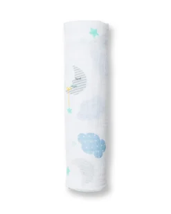 Copertina Swaddle 120 x 120 cm, Dreamland - 100% mussola di cotone