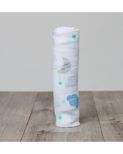 Copertina Swaddle 120 x 120 cm, Dreamland - 100% mussola di cotone