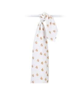 Copertina Swaddle 100x100 cm - Mucca Highlander - 100% Mussola di Cotone
