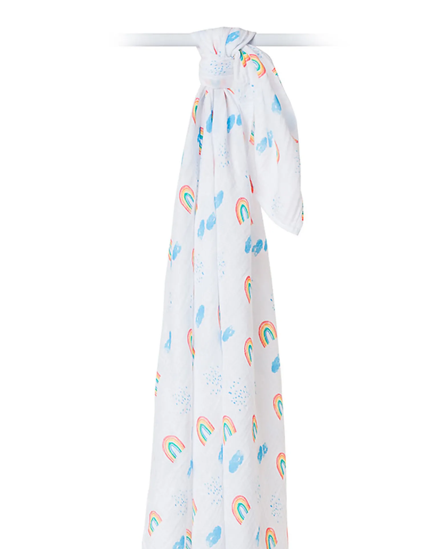 Copertina Swaddle 120 x 120 cm, Rainbow Sky - 100% mussola di cotone