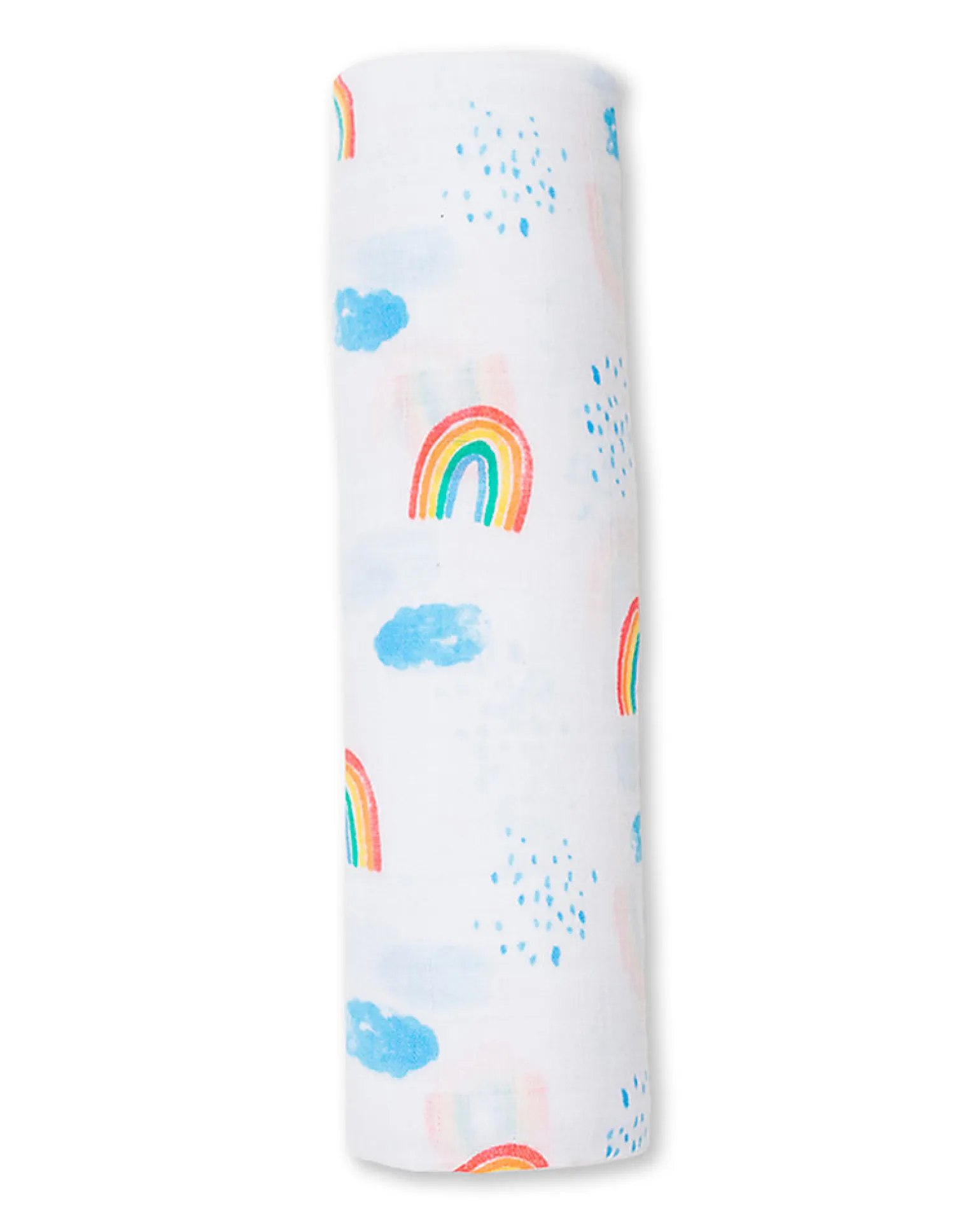Copertina Swaddle 120 x 120 cm, Rainbow Sky - 100% mussola di cotone