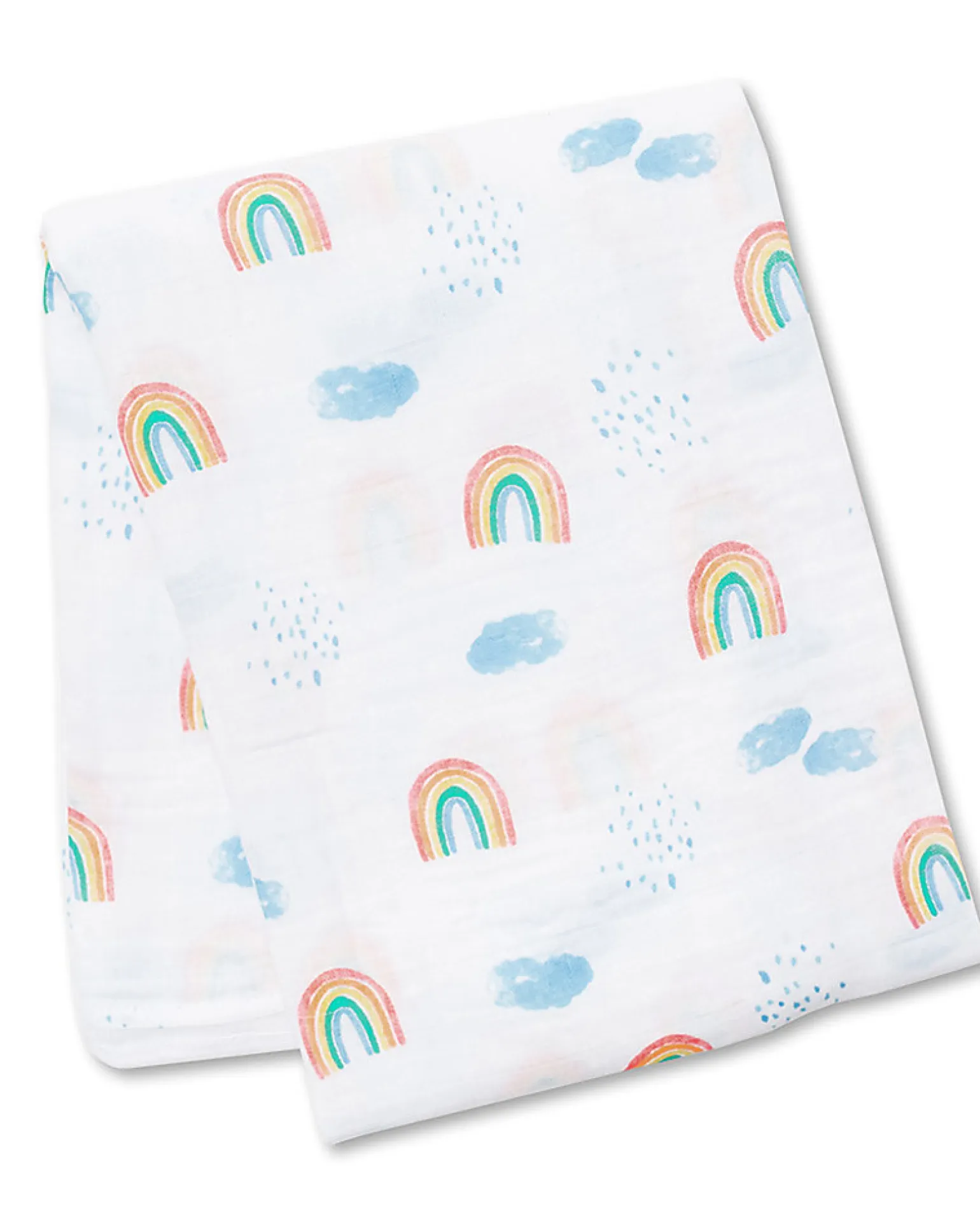 Copertina Swaddle 120 x 120 cm, Rainbow Sky - 100% mussola di cotone
