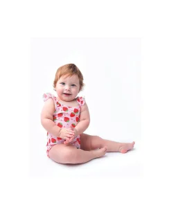 Costume Intero con Volant per Neonato - Fragole