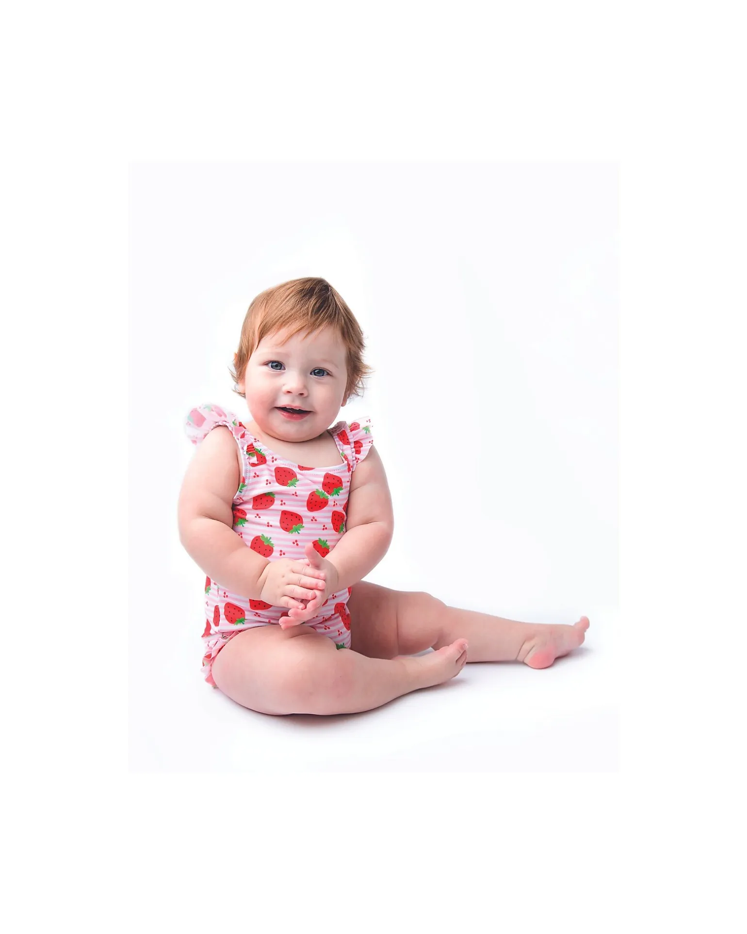 Costume Intero con Volant per Neonato - Fragole