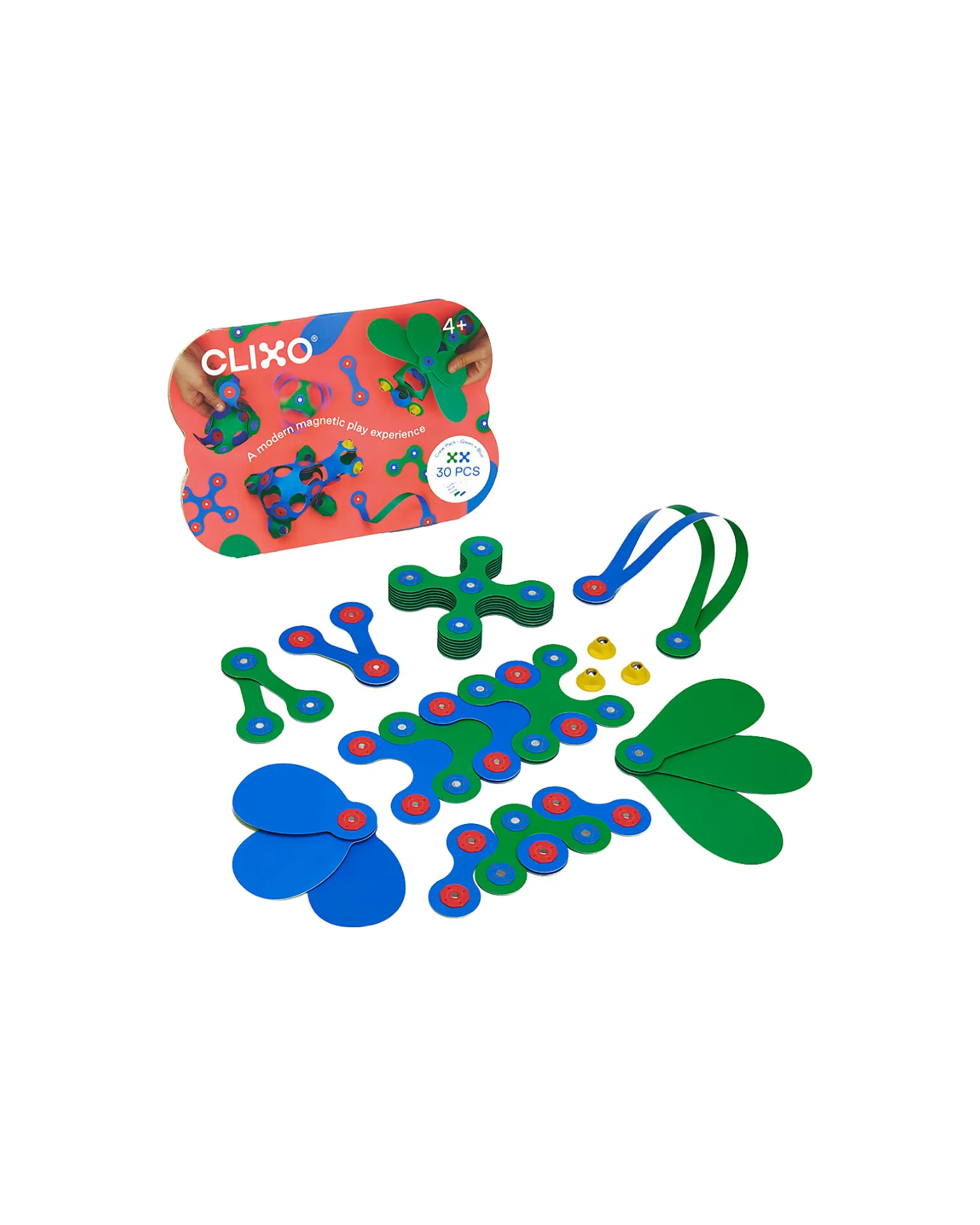 Crew Pack - 30 Pezzi - Blu Verde - Gioco Magnetico STEAM - 4+ Anni