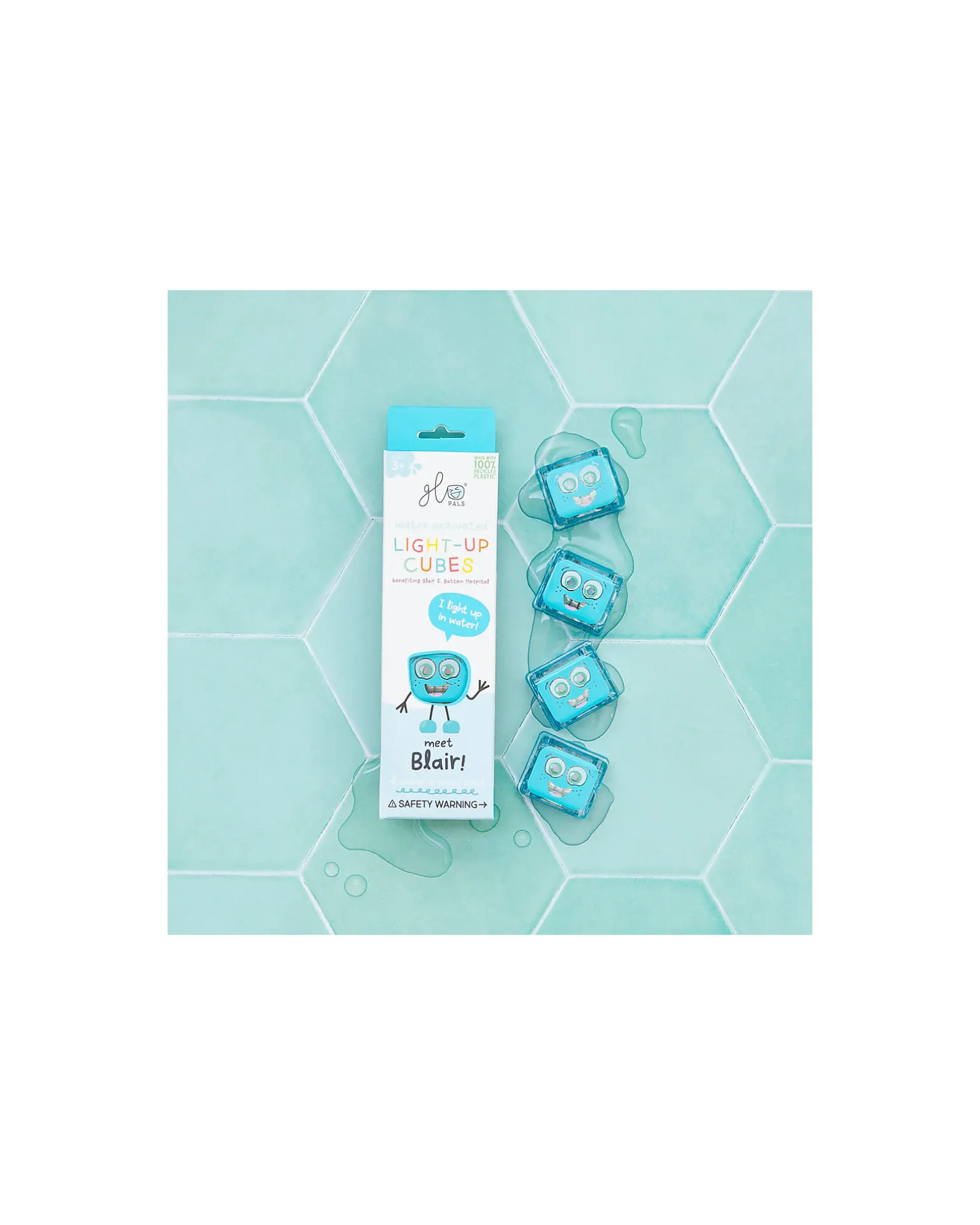 Cubi Luminosi Blair - Blu - Set da 4 - Adatto da 3 Anni