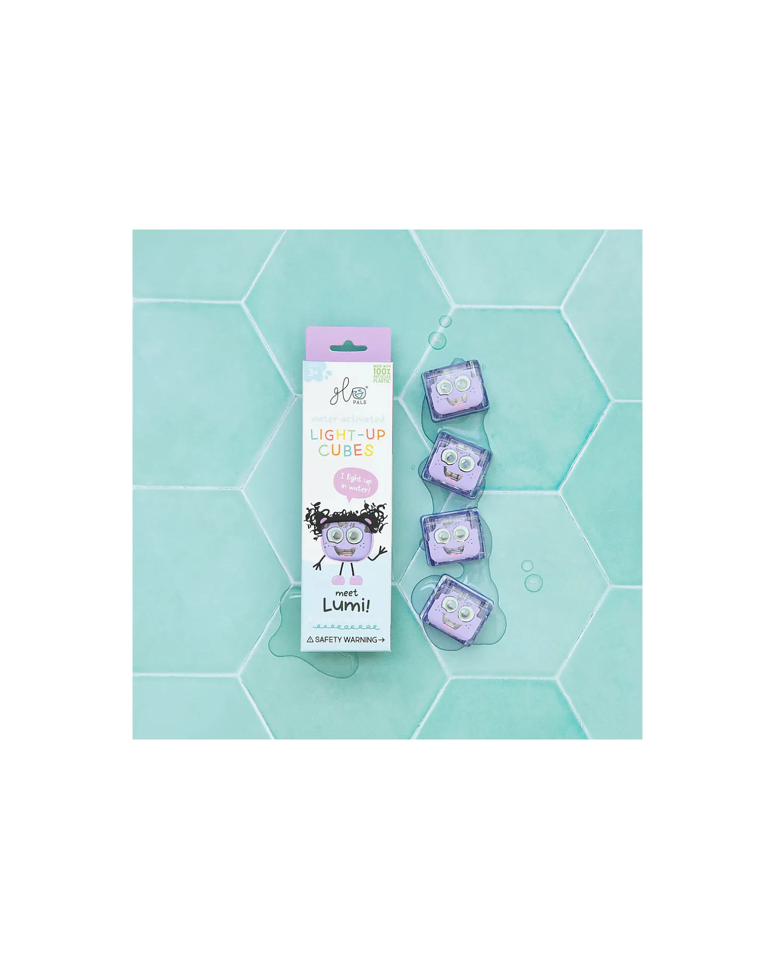 Cubi Luminosi Lumi - Viola - Set da 4 - Adatto da 3 Anni
