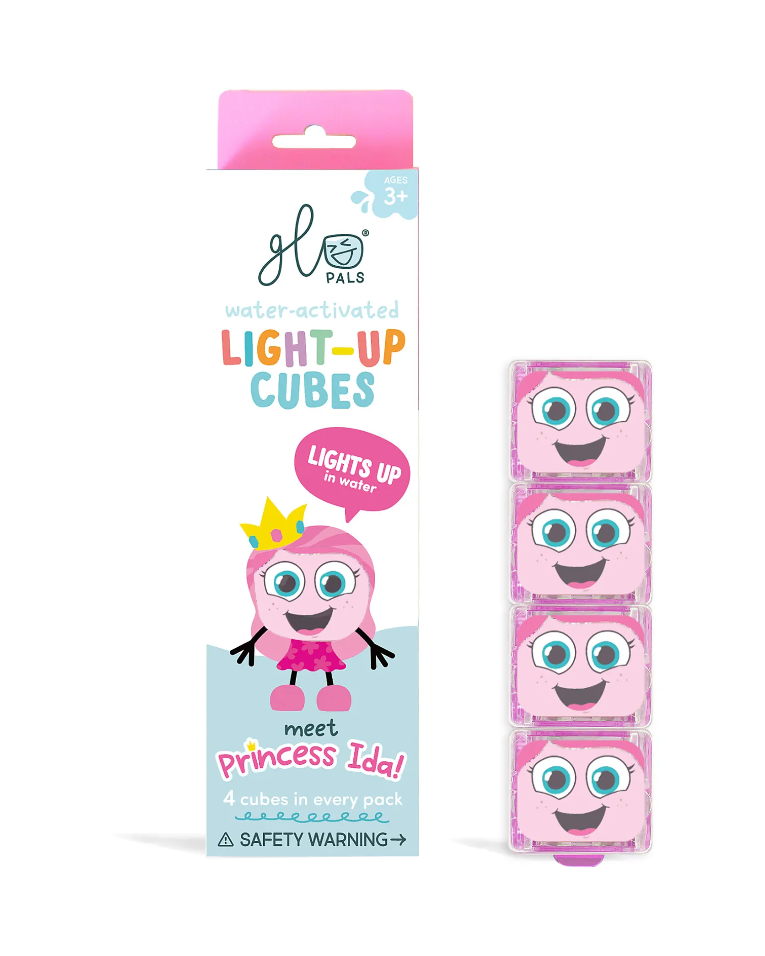 Cubi Luminosi Principessa Ida - Rosa- Set da 4 - Adatto da 3 Anni