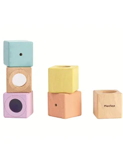 Cubi Sensoriali in Legno - Sviluppo Visivo, Uditivo e Tattile
