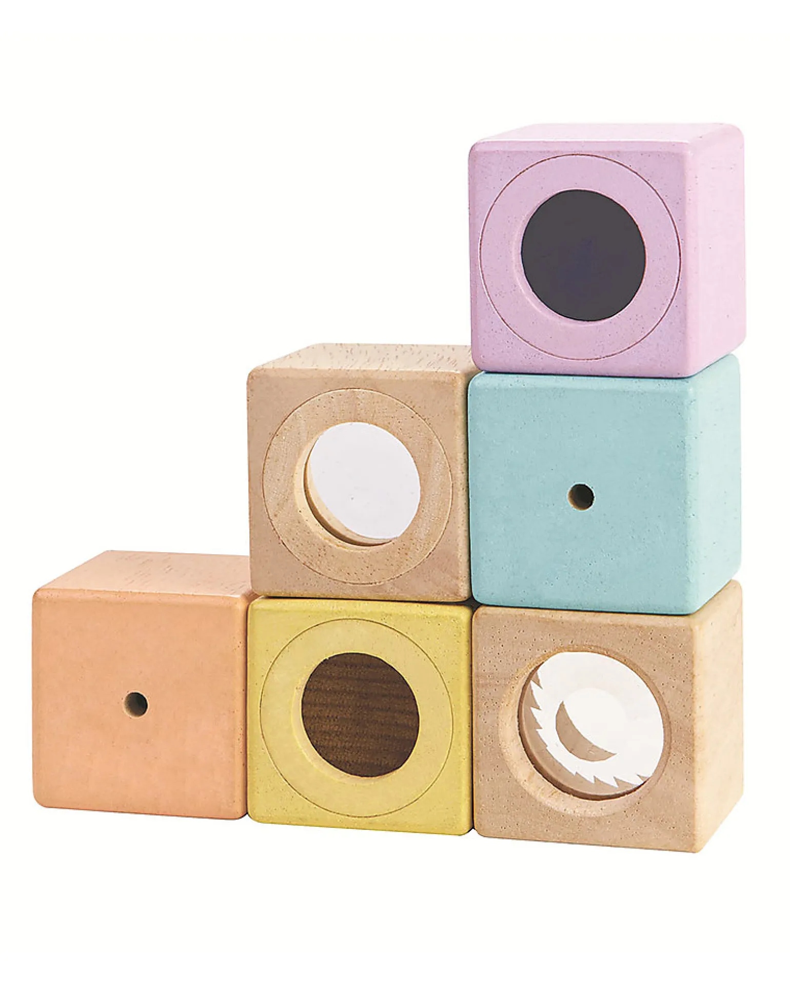 Cubi Sensoriali in Legno - Sviluppo Visivo, Uditivo e Tattile
