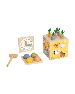 Cubo Multiattività in Legno - 27 Pezzi - 14,5 cm - 18m+