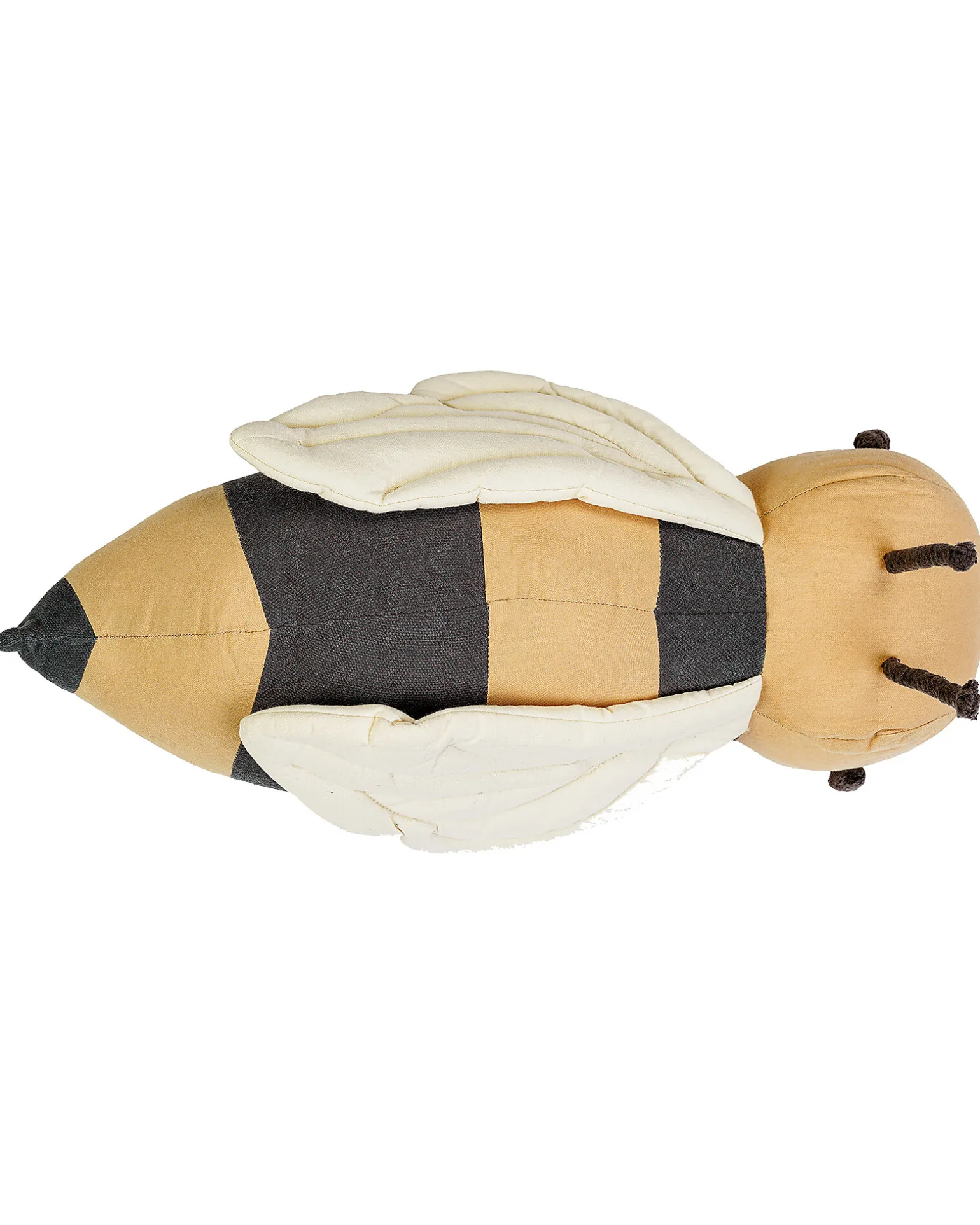 Cuscino - Buzzy Bee - Nero/Giallo - 100% Cotone - Collezione Planet Bee - 14 x 36 cm