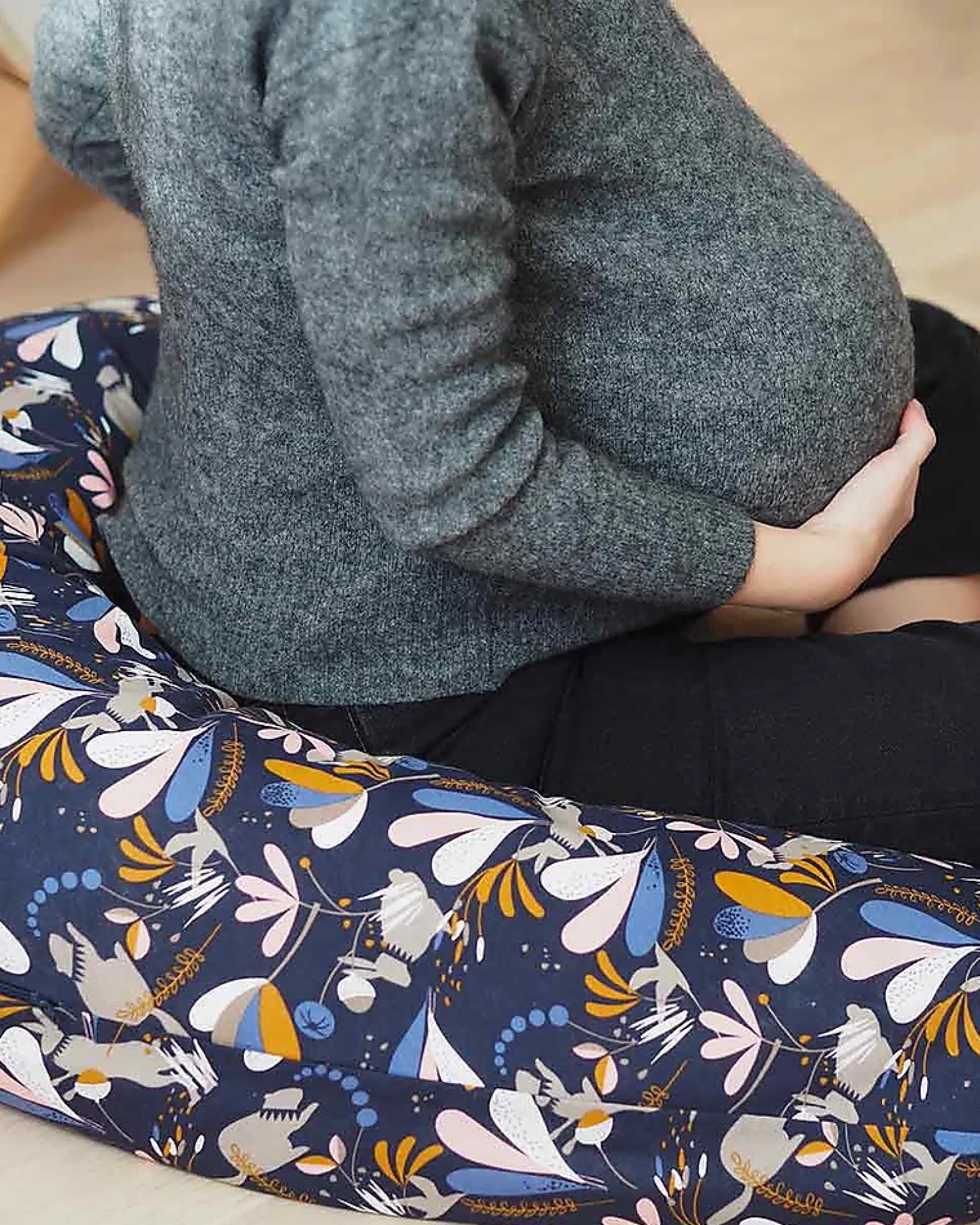 Cuscino da Allattamento Big Flopsy™ - Jersey Lorena - 170 cm di Comfort