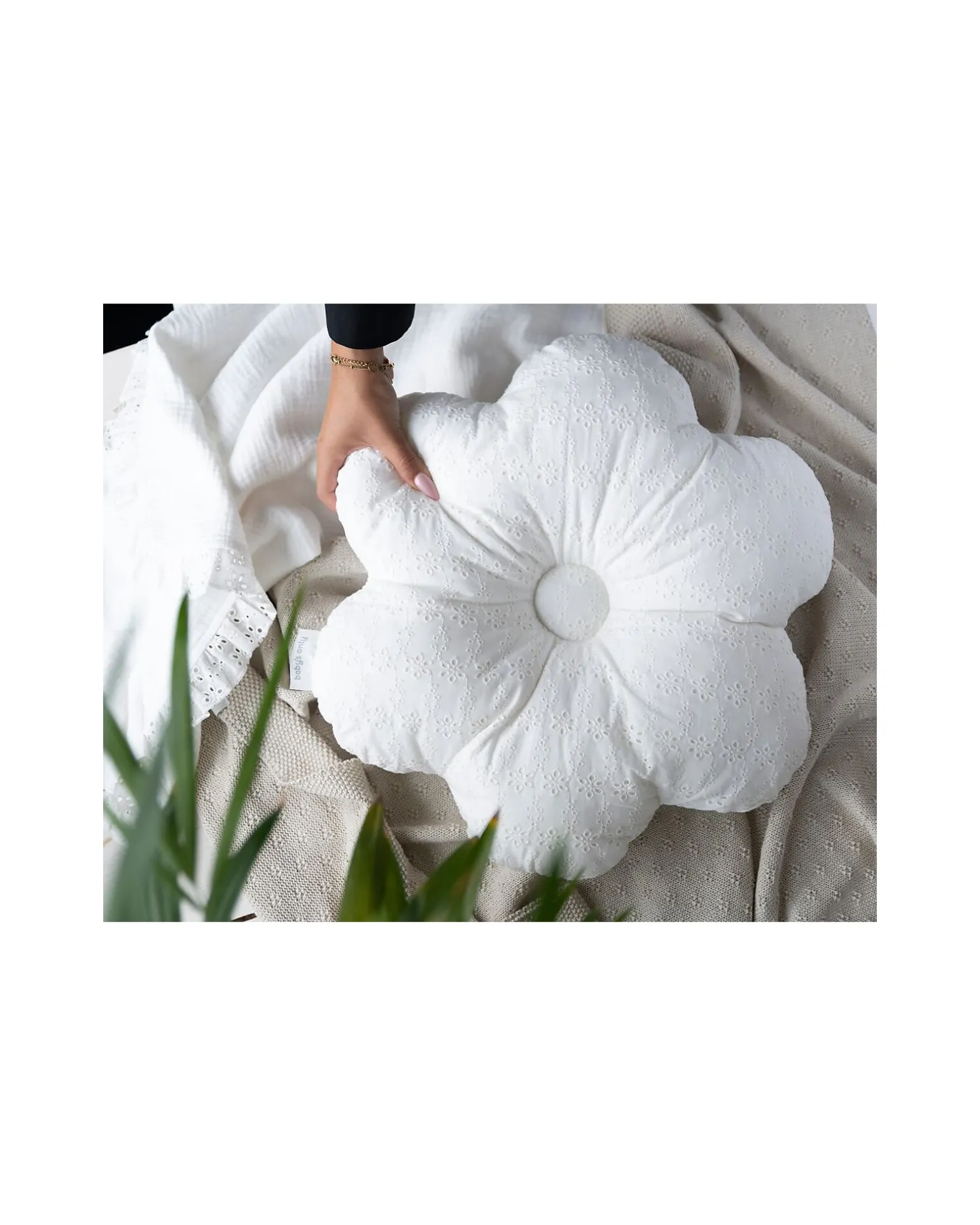 Cuscino Fiore Calm - Bianco - Cotone