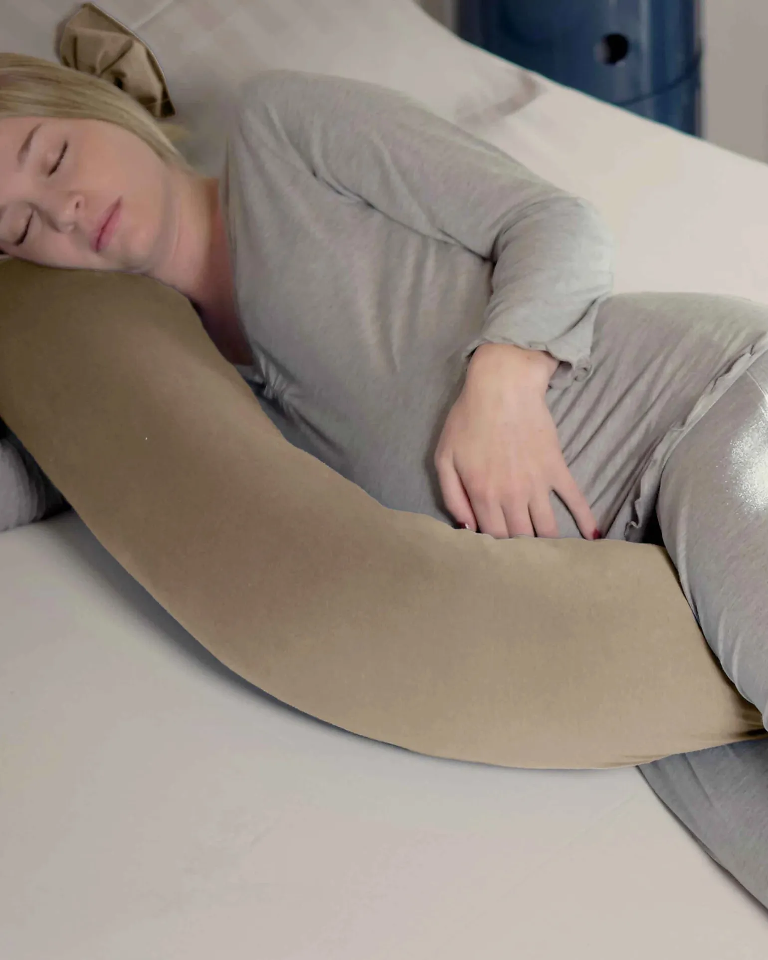 Cuscino 2 in 1 per Gravidanza e Allattamento - Corda - Morbido, Elastico e Traspirante