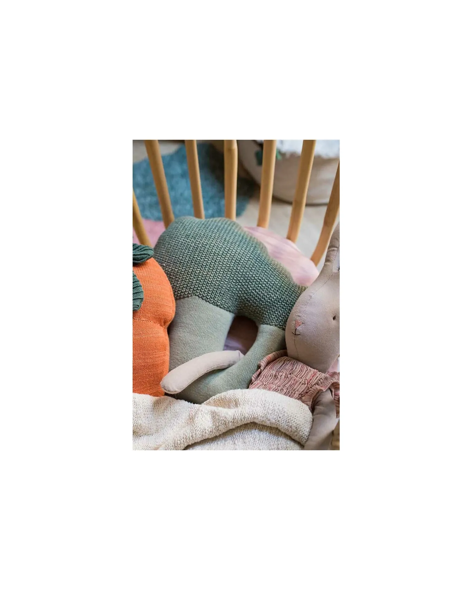 Cuscino Lavorato a Maglia a Forma di Broccoli - Oli&Carol - (35x35 cm)