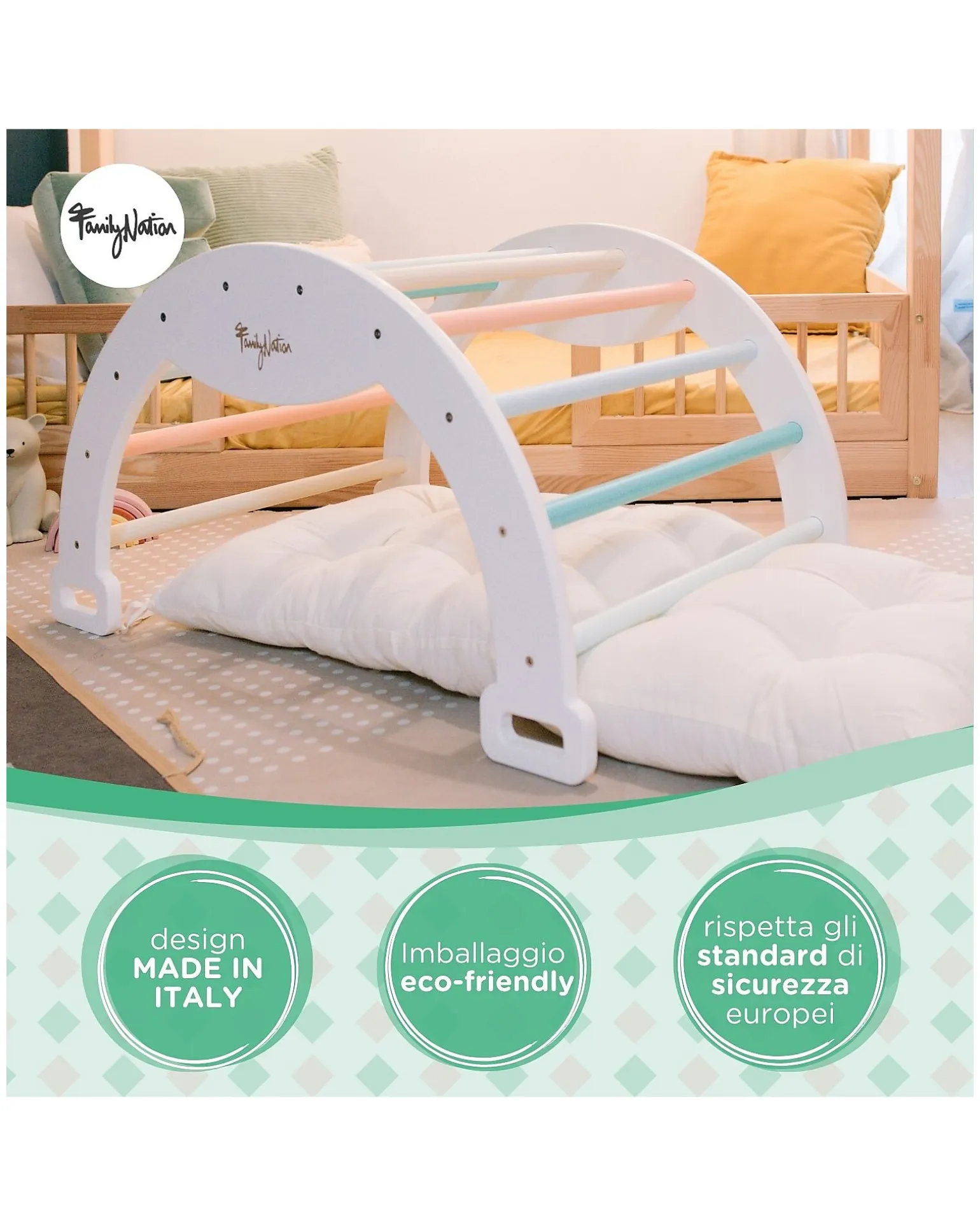 Cuscino per Arco Montessori Rainbow - Cotone