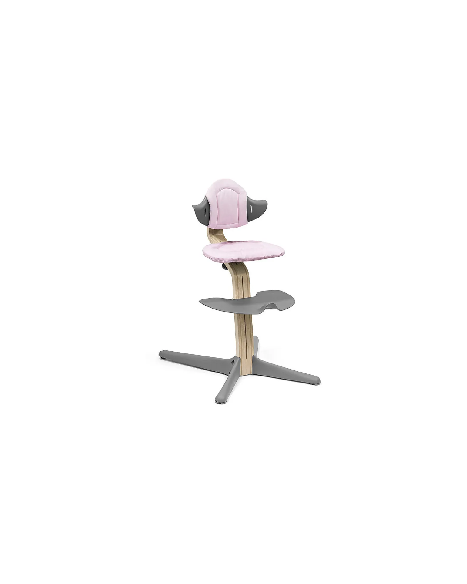 Cuscino per Seggiolone Evolutivo Nomi - Grey Pink - Reversibile