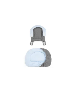 Cuscino per Seggiolone Evolutivo Nomi - Grey Blue - Reversibile