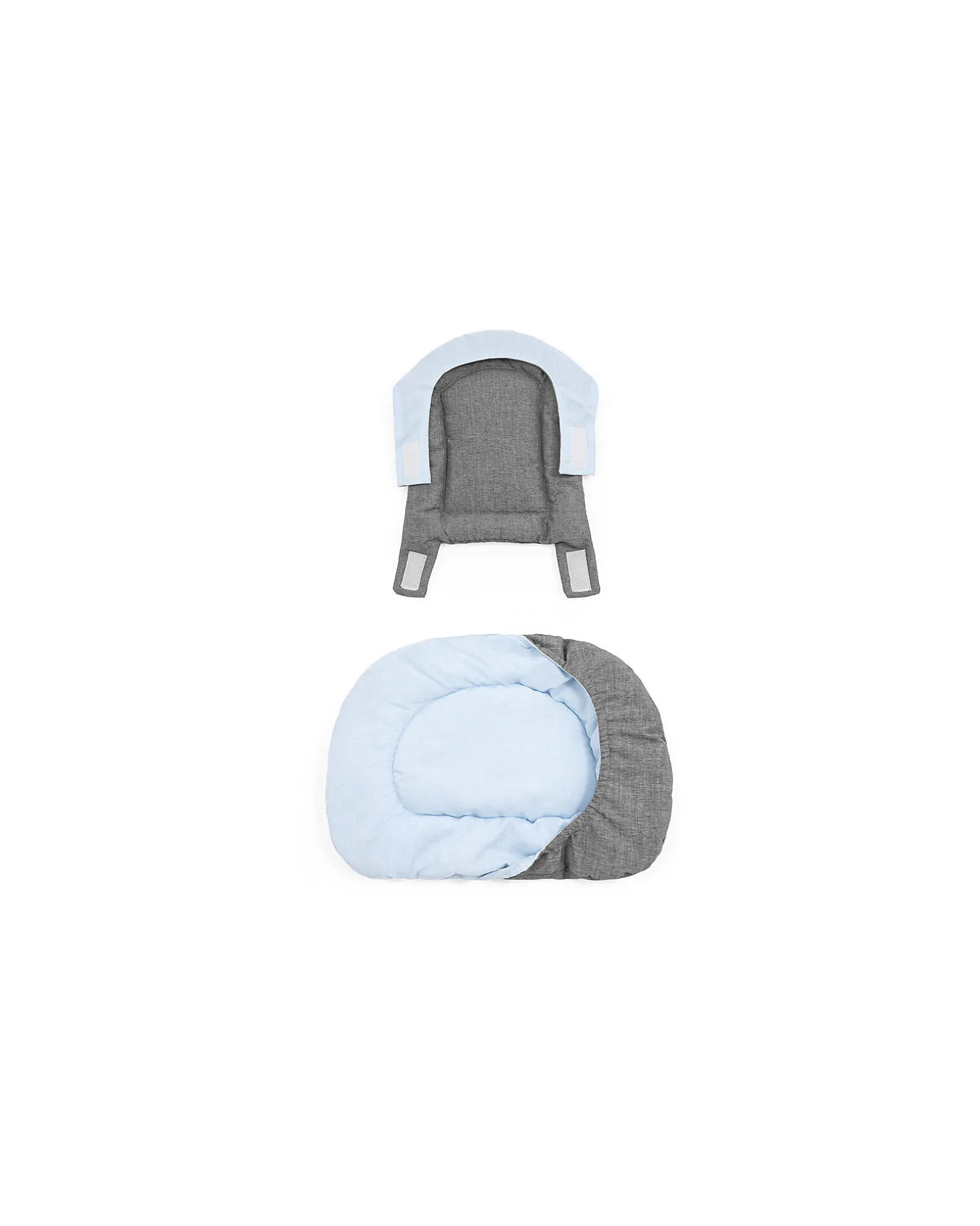 Cuscino per Seggiolone Evolutivo Nomi - Grey Blue - Reversibile