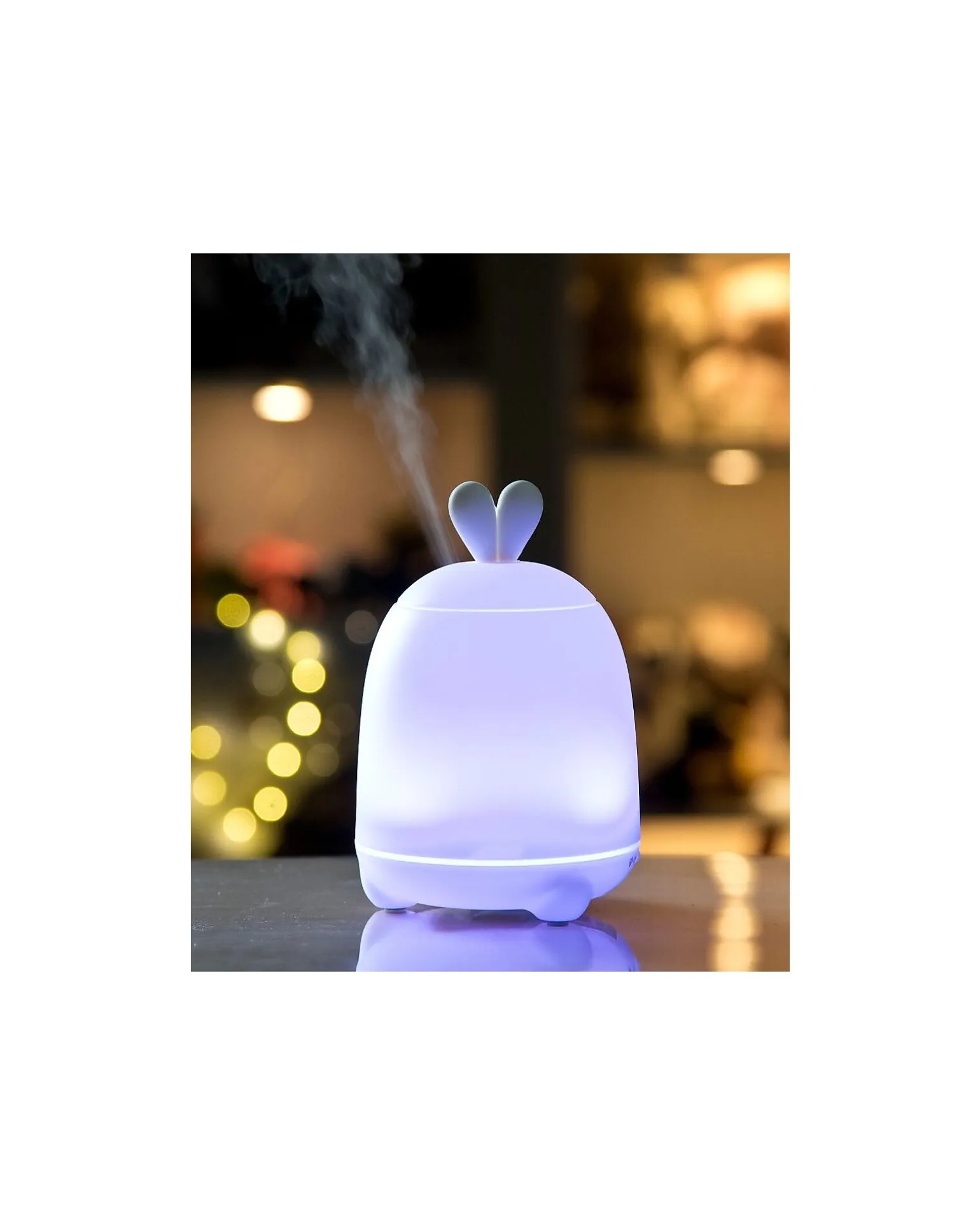 Diffusore Umidificatore e Lampada LED Coniglietto - Bianco