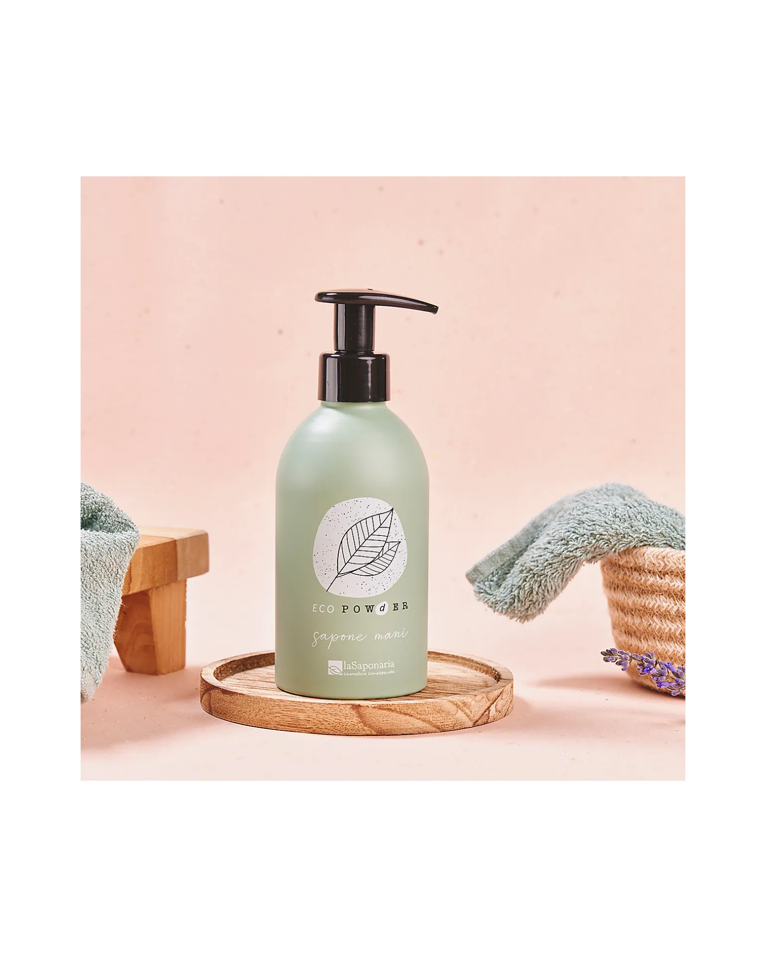 Dispenser in Alluminio per Eco Powder Sapone Mani - Basta Plastica!