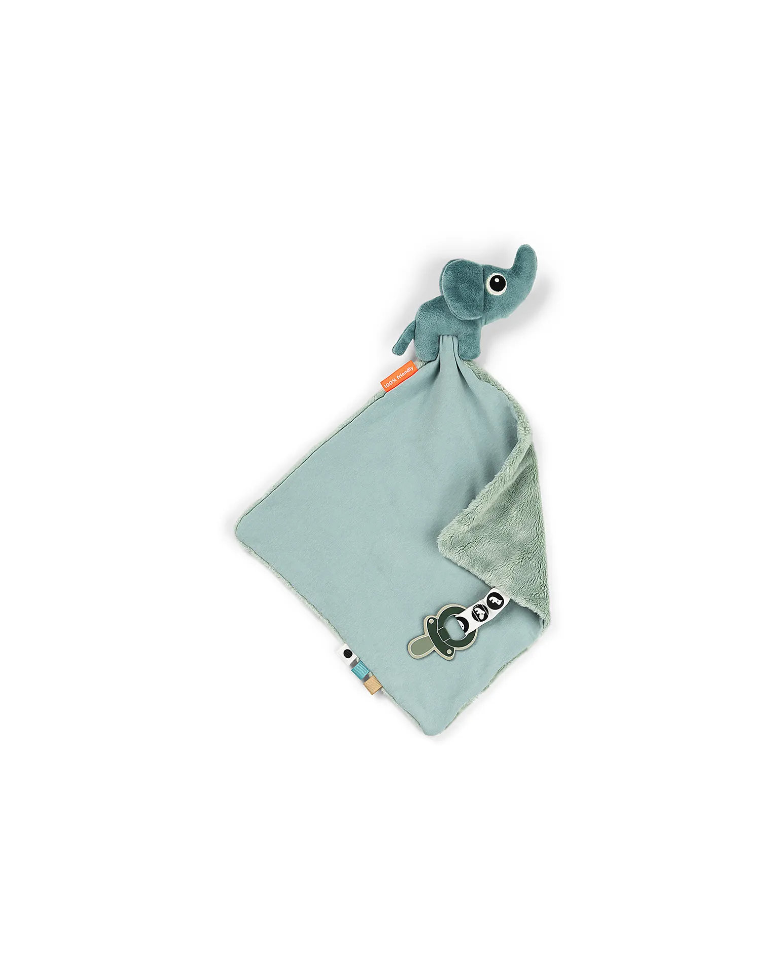 Doudou con Reggiciuccio Deer Friends - Elphee - Blu - 28 x 28 cm - 0+