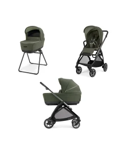 Electa System Quattro DUO - Loft Green - Passeggino + Culla Standup + Telaio Iron Black
