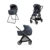 Electa System Quattro DUO - Rooftop Blue - Passeggino + Culla Standup + Telaio Iron Black