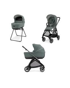 Electa System Quattro DUO - Studio Grey - Passeggino + Culla Standup + Telaio Iron Black