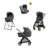 Electa System Quattro - Garage Grey - Passeggino + Culla Standup + Seggiolino Auto Darwin Infant I-Size + Telaio Bronze Black
