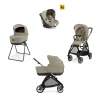 Electa System Quattro - Hangar Beige - Passeggino + Culla Standup + Seggiolino Auto Darwin Infant I-Size + Telaio Bronze Black