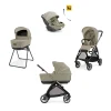 Electa System Quattro - Hangar Beige - Passeggino + Culla Standup + Seggiolino Auto Darwin Recline EVO + Telaio Bronze Black