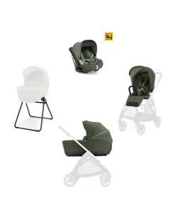 Electa System Quattro - Loft Green - Seduta All Season + Culla Open Up + Standup + Seggiolino Auto Darwin Recline