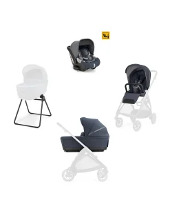 Electa System Quattro - Rooftop Blue - Seduta All Season + Culla Open Up + Standup + Seggiolino Auto Darwin Recline