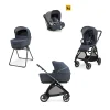 Electa System Quattro - Rooftop Blue - Passeggino + Culla Standup + Seggiolino Auto Darwin Infant I-Size + Telaio Iron Black