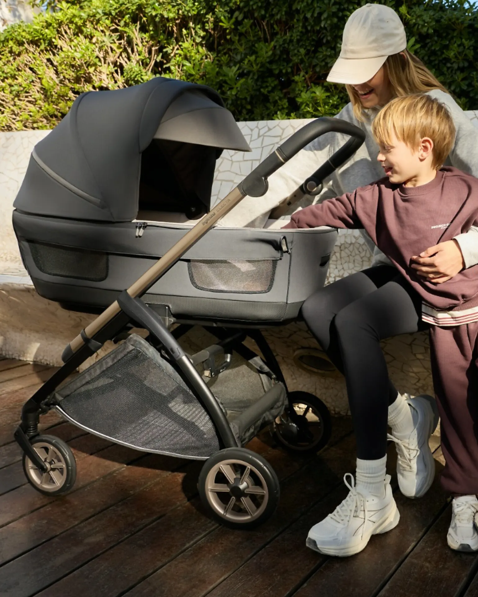 Electa System Quattro - Studio Grey - Seduta All Season + Culla Open Up + Standup + Seggiolino Auto Darwin Recline