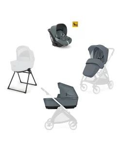 Electa System Quattro - Union Grey - Seduta All Season + Culla Open Up + Standup + Seggiolino Auto Darwin