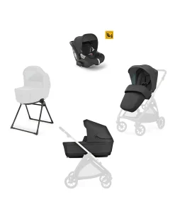 Electa System Quattro - Upper Black - Seduta All Season + Culla Open Up + Standup + Seggiolino Auto Darwin