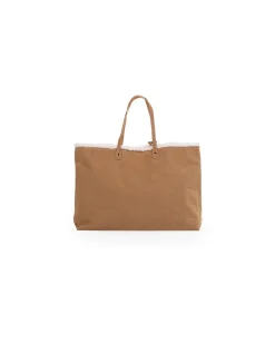 Family Bag Borsa Fasciatoio 55 x 18 x 40 cm - Camoscio con Dettagli Teddy - Include Materassino per il Cambio!