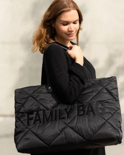 Family Bag Trapuntata - Borsa Weekend - 55 x 18 x 40 cm - Nero