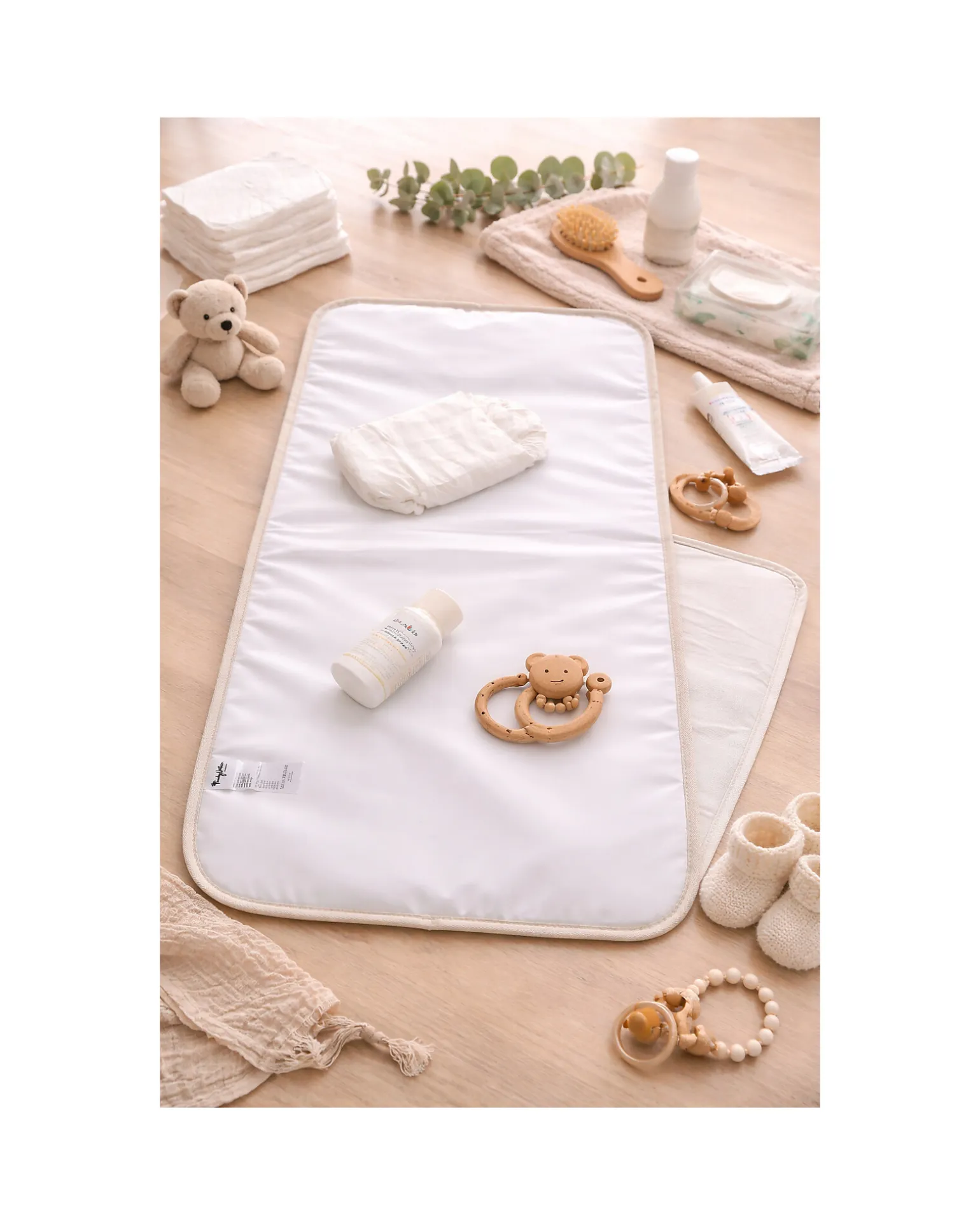 Fasciatoio da Viaggio - Righe - Beige - Impermeabile e Pieghevole