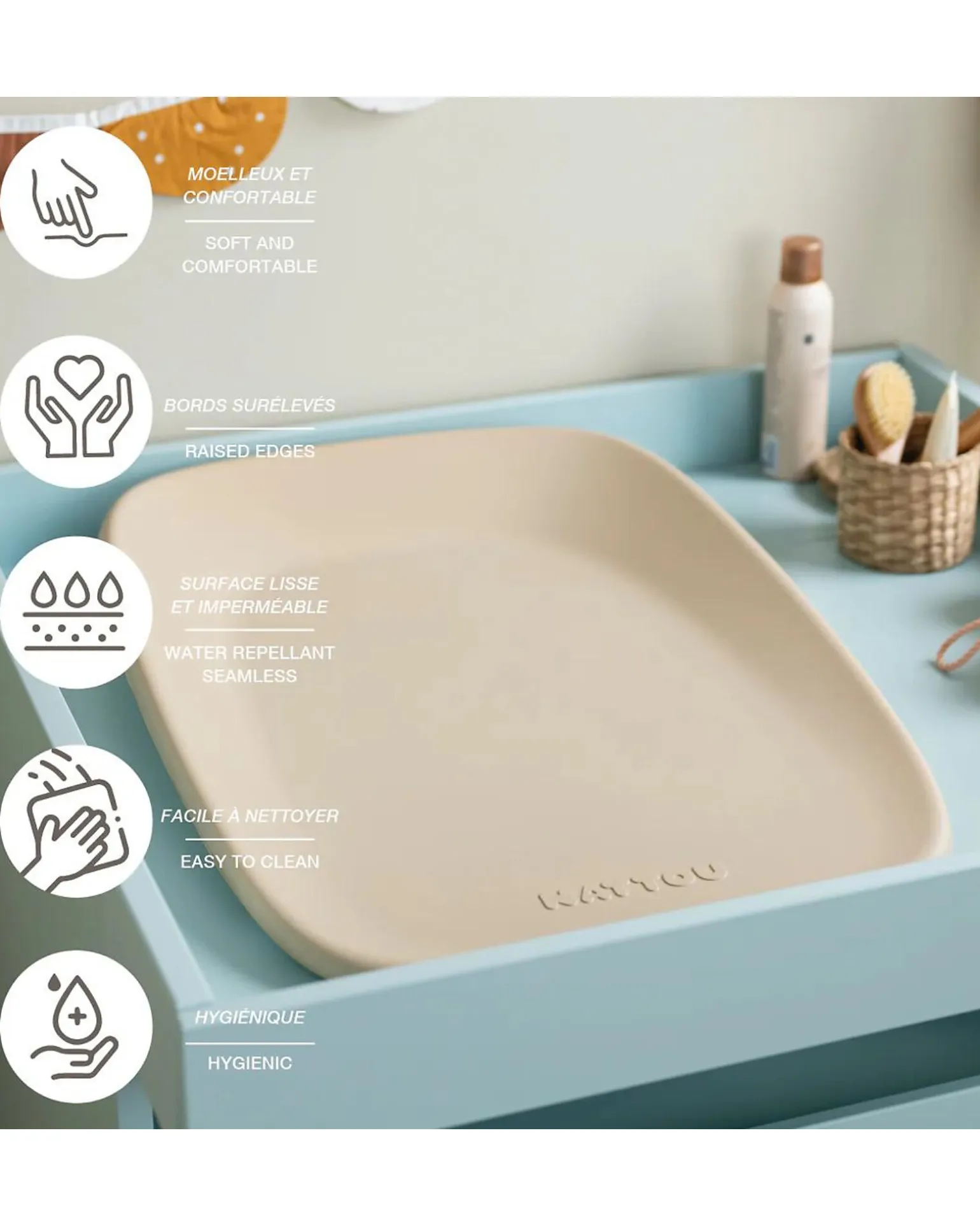 Fasciatoio Softy - Beige - in Schiuma PU Morbida