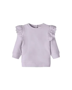 Felpa con Volant in Sangallo - Orchid Hush - Cotone Bio