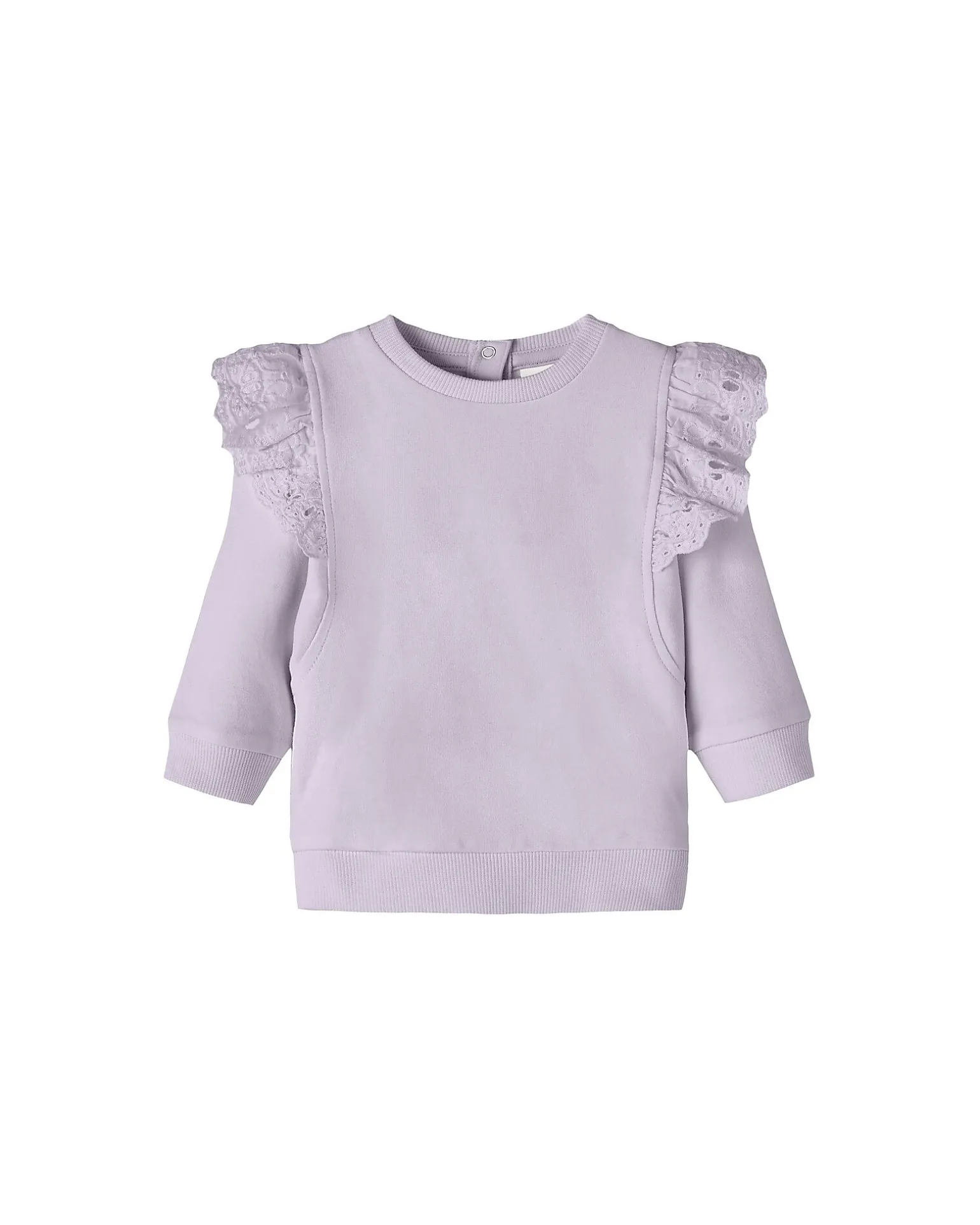 Felpa con Volant in Sangallo - Orchid Hush - Cotone Bio