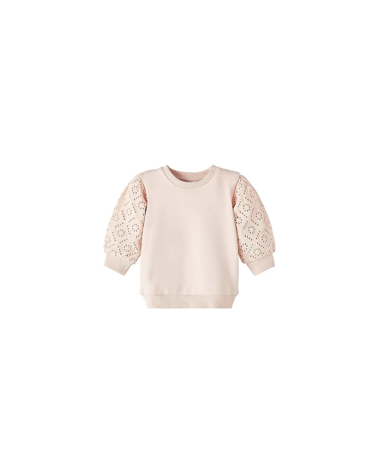 Felpa Ricamata - Rose Smoke - Cotone Organico