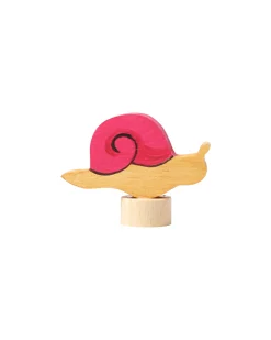Figura Decorativa per Base Anello delle Feste - Lumaca Rosa - 4cm