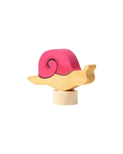 Figura Decorativa per Base Anello delle Feste - Lumaca Rosa - 4cm